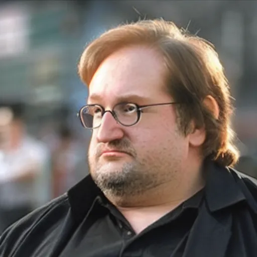 Image similar to gabe newell in the matrix