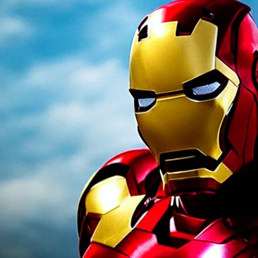Image similar to film still of Snoop Dogg as Iron Man in the new Avengers film