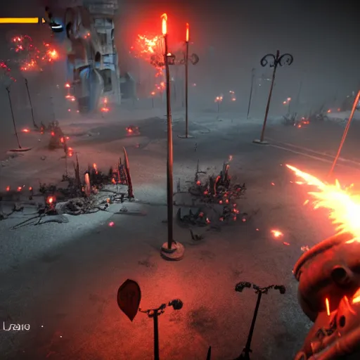 Image similar to battle of berlin in hell let loose, screenshot, unreal engine, gameplay, in - game