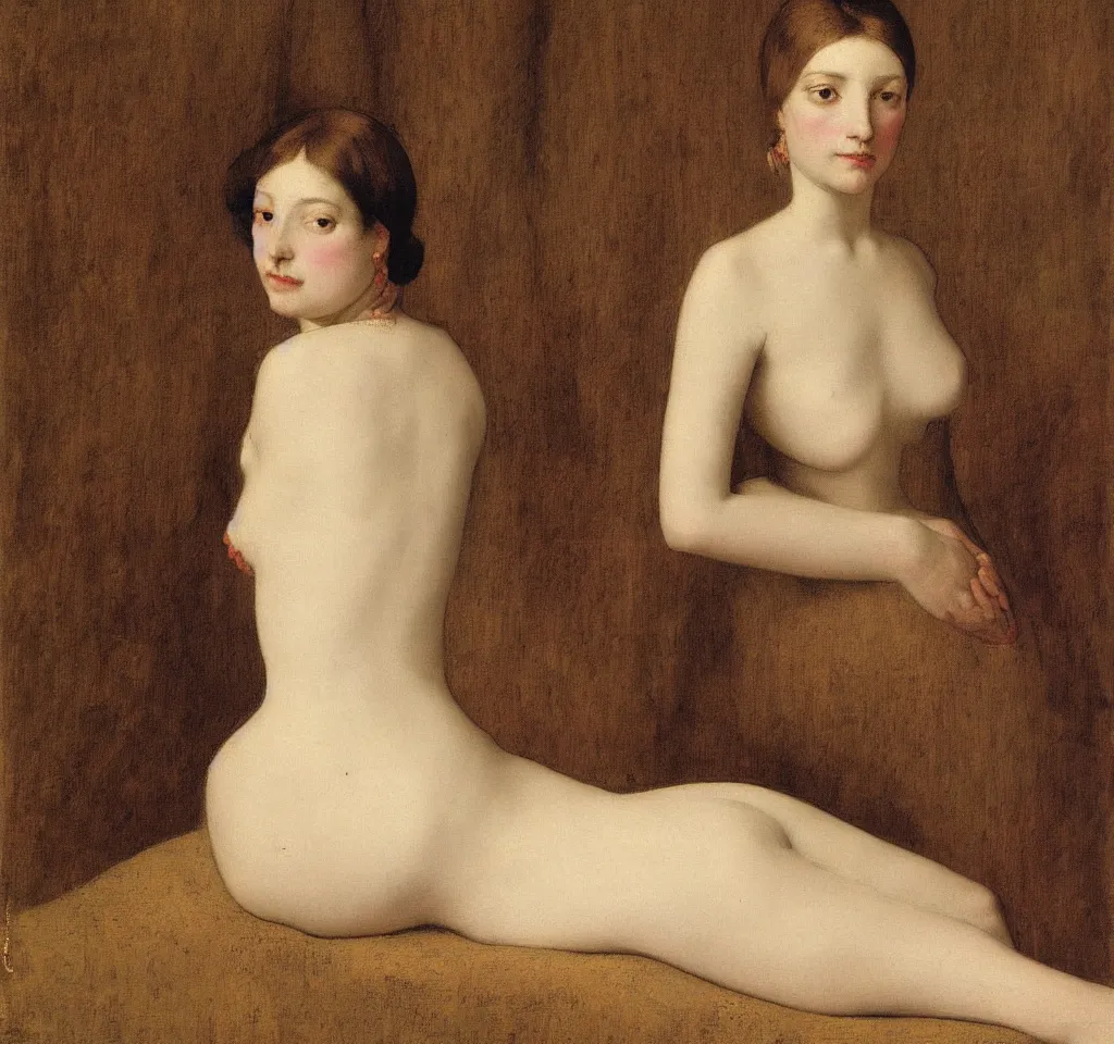 Prompt: portrait of a skinny lady, by levy - dhurmer and ingres