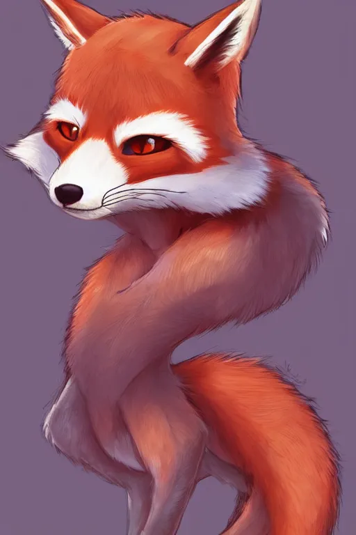 Image similar to a fox fursona, trending on artstation, by kawacy, furry art, digital art