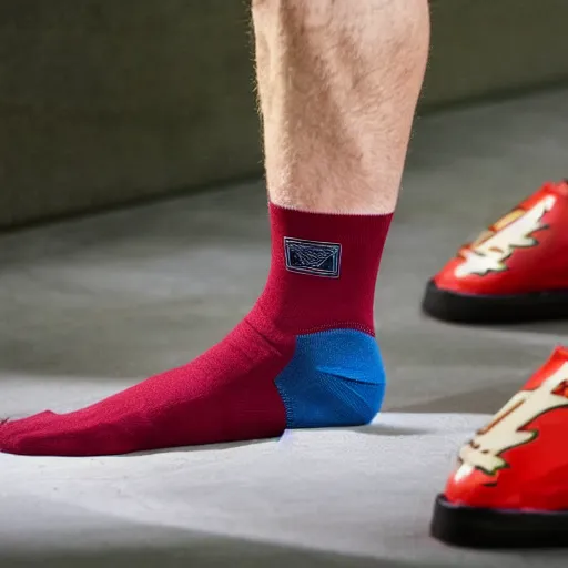 Image similar to flash mcqueen wearing socks