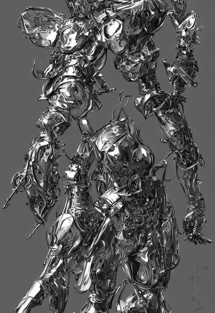 Image similar to powerful male tin man, willem dafoe as tinman, full body character concept, covered in full metal armor, art nouveau, super powers, fantasy, intricate, elegant, highly detailed, digital painting, artstation, concept art, shining, sharp focus, illustration, art by stanley lau