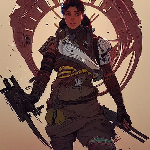 Image similar to apex legends, illustration, art by artgerm and greg rutkowski and alphonse mucha