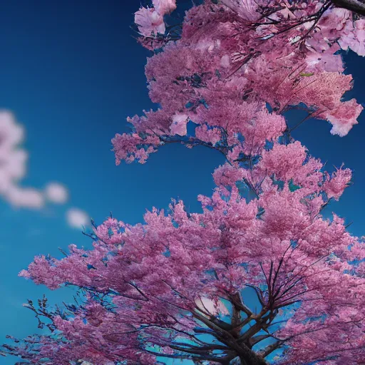 Prompt: photo of a sakura tree, high detail, cinematic, unreal engine, realistic, 8 k, beautiful