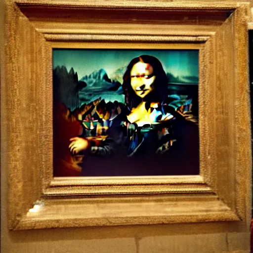 Image similar to the mona lisa but it's dwayne the rock johnson