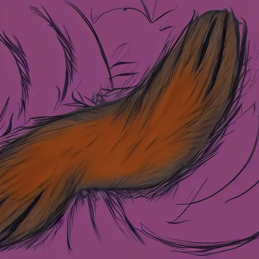 Image similar to 🦊 🐾, fox paw, underside, digital art