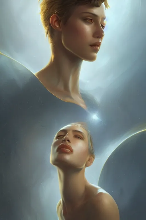 Prompt: Ctulhu world, reflections, focus, detailed, realistic eyes, symmetric body features proportions, golden ratio face, intricate facial skin details, award winning, trending in cgsociety artstation deviant art, octane render, boris Vallejo and Tom Bagshaw