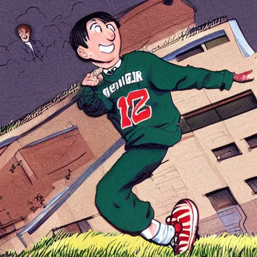 Prompt: a beautifully detailed illustration of mister rodgers as a shonen protagonist, fine detail, 4 k, award winning