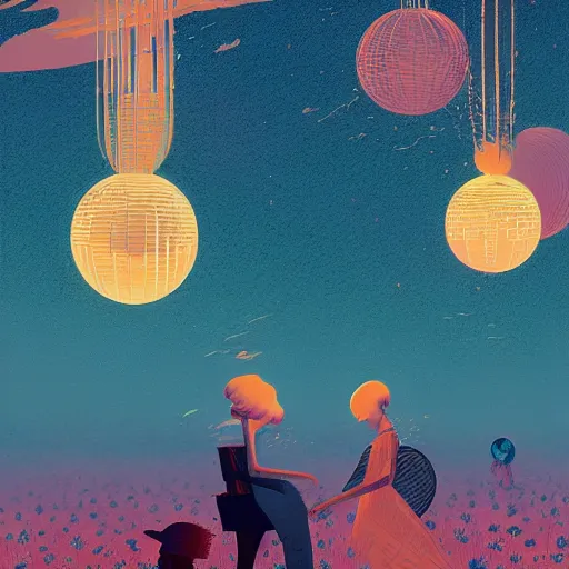 Image similar to illustration of Happiness, by Victo Ngai and James Gilleard and Bruce Pennington
