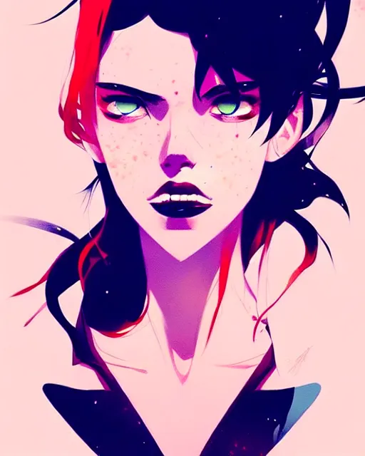 Image similar to a ultradetailed beautiful panting of a stylish mafia girl, by conrad roset, greg rutkowski and makoto shinkai, trending on artstation