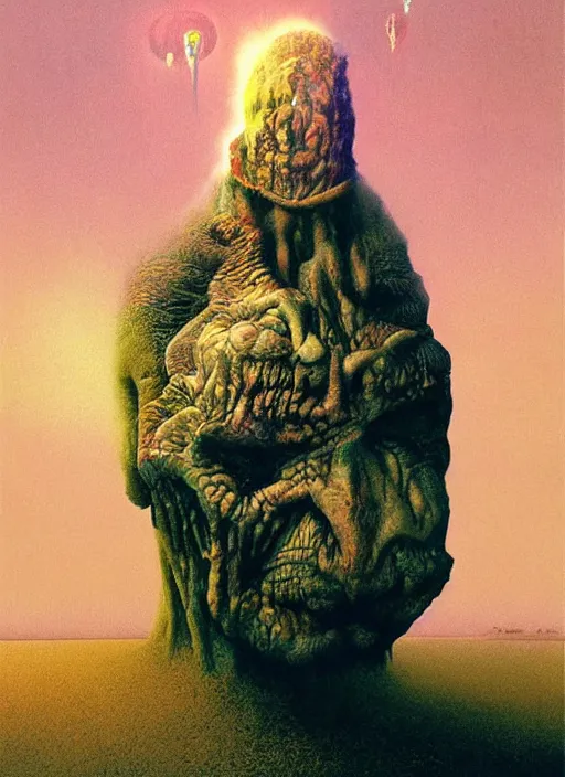 Image similar to alex jones by zdzislaw beksinski and lisa frank