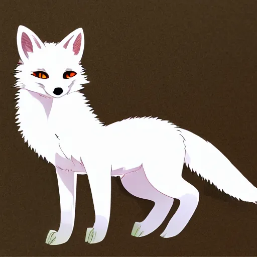 Prompt: cute white fox in kyoto, anime art, pixiv