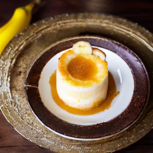 Image similar to banana creme brulee, food photography