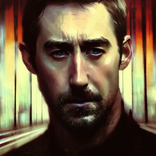 Image similar to lee pace, hyperrealistic portrait, bladerunner street, art of elysium by jeremy mann and alphonse mucha, fantasy art, photo realistic, dynamic lighting, artstation, poster, volumetric lighting, very detailed face, 4 k, award winning