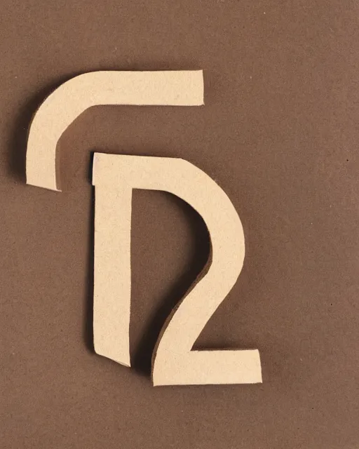 Image similar to A product shot of a cardboard with letter T on it