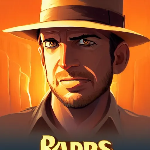 Image similar to face icon stylized minimalist raiders of the lost ark 1 9 8 1, loftis, cory behance hd by jesper ejsing, by rhads, makoto shinkai and lois van baarle, ilya kuvshinov, rossdraws global illumination