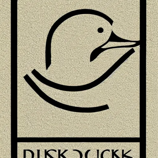 Image similar to a duck, modern, pictorial mark, iconic logo symbol