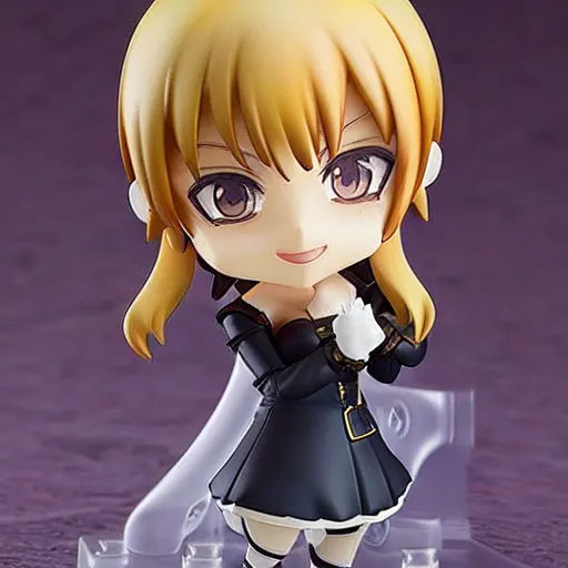 Prompt: an anime nendoroid figurine of Emma Stone, fantasy, figurine, product photo