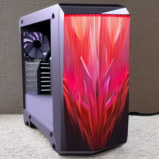 Prompt: pc case art