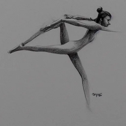 Utanasana - Yoga Pose Drawing Drawing by Matt Abraxas | Saatchi Art