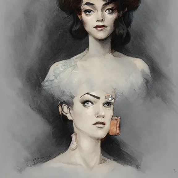 Image similar to a highly detailed portrait of jamie alexander in the style of peter mohrbacher and in the style of charles dana gibson.