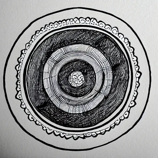 Image similar to perfect circle, pen scetch handdrawn