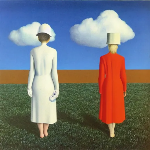 Image similar to artwork by renee magritte