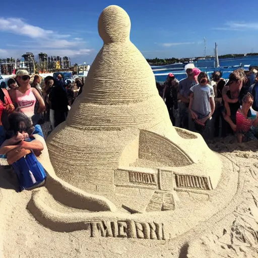 Image similar to sand sculpture of trump