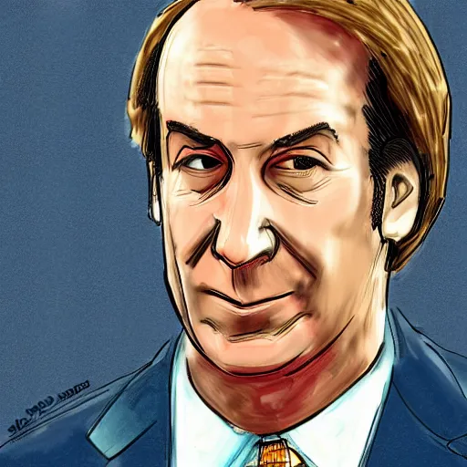 Prompt: courtroom sketch of saul goodman representing a bottle of ranch dressing