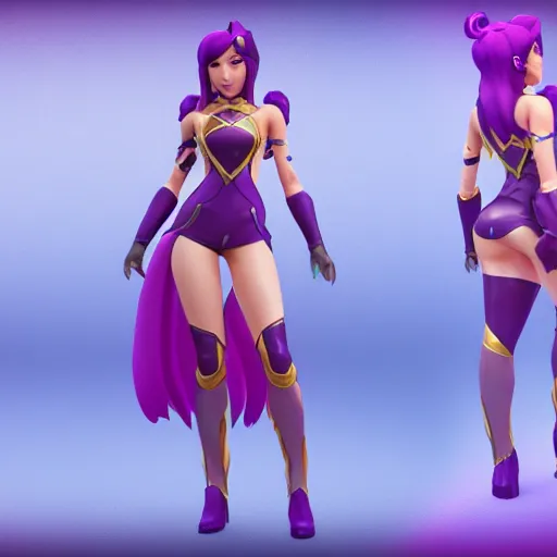 Prompt: character sheet of Caitlyn from League of Legends as a star guardian, 3d render, 8k resolution, octane render