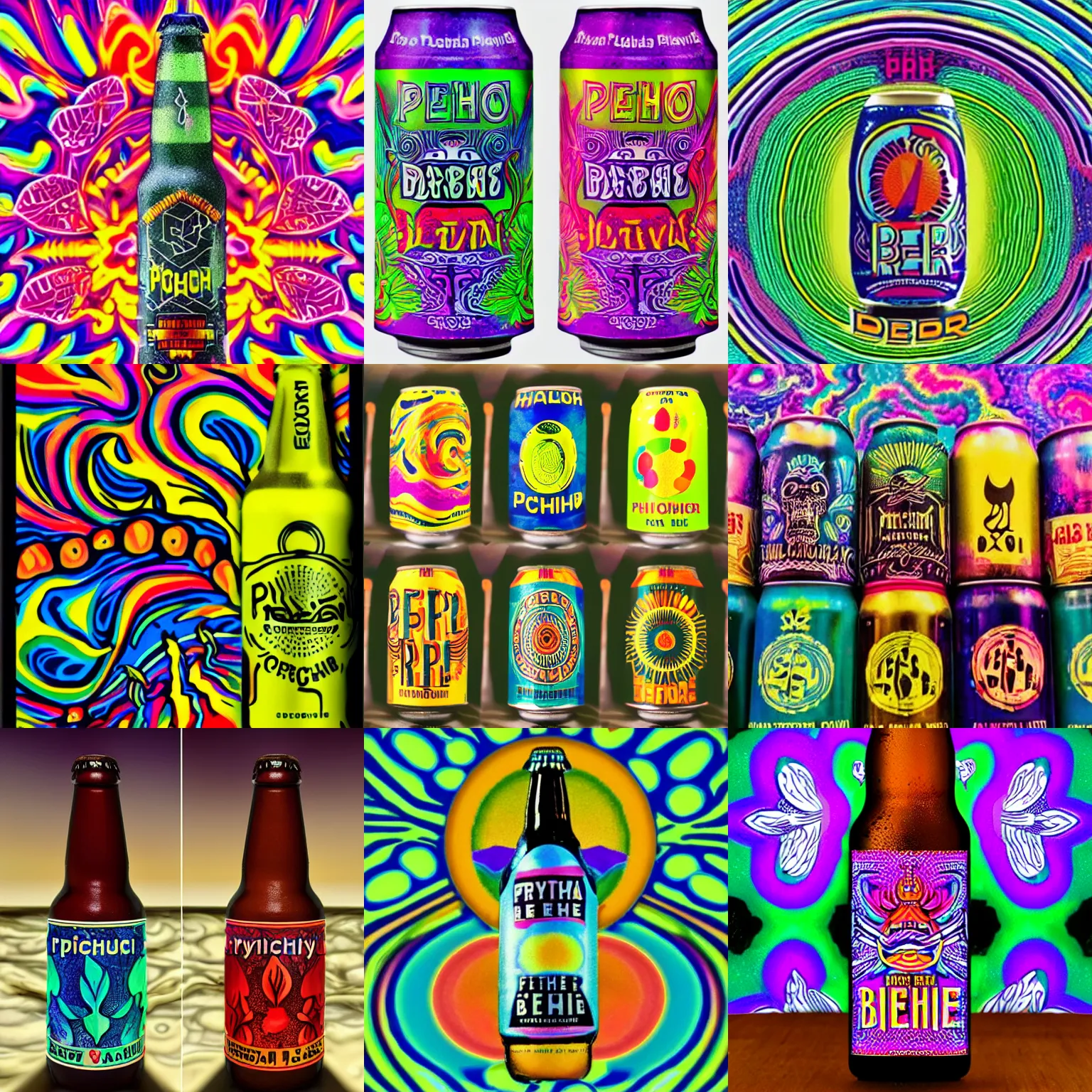 Prompt: psychedelic beer