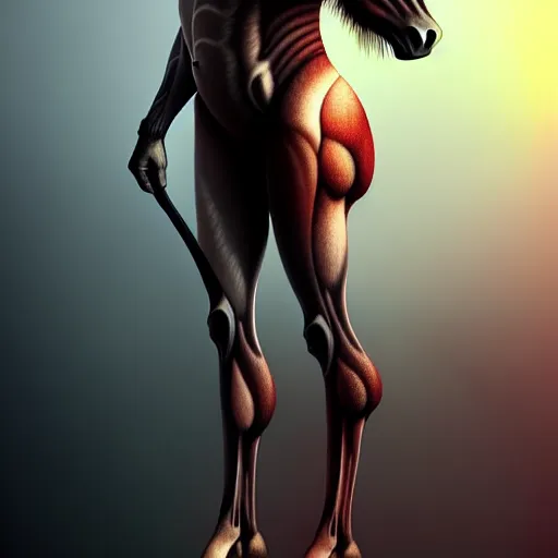 Prompt: epic professional digital art of human-horse hybrid, full body view, best on artstation, cgsociety, wlop, Behance, pixiv, cosmic, epic, stunning, gorgeous, much detail, much wow, masterpiece