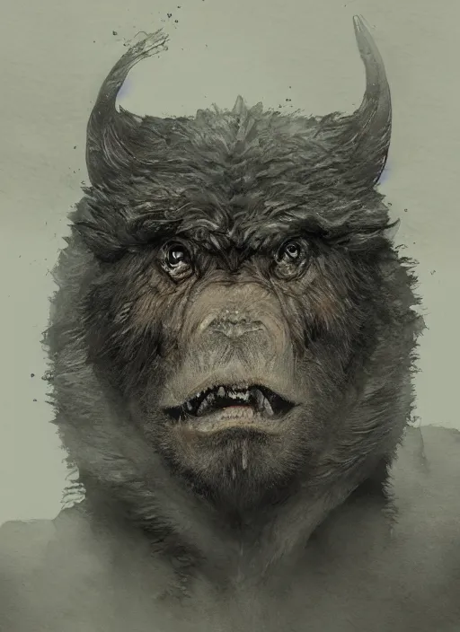 Image similar to portrait, ManBearPig, watercolor, dramatic lighting, cinematic, establishing shot, extremely high detail, foto realistic, cinematic lighting, pen and ink, intricate line drawings, by Yoshitaka Amano, Ruan Jia, Kentaro Miura, Artgerm, post processed, concept art, artstation, matte painting, style by eddie mendoza, raphael lacoste, alex ross