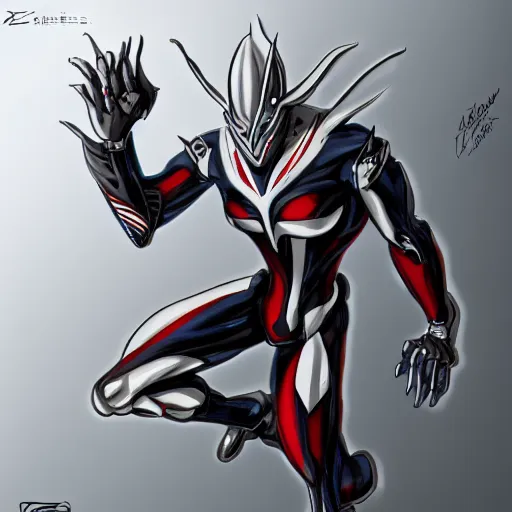 Image similar to Ultraman Mecha exposed to the symbiote and became Animaniacs character. Create by Gustave Courbet,high detailed,fine art,trending on Artstation, smooth draw,Sharp focus.