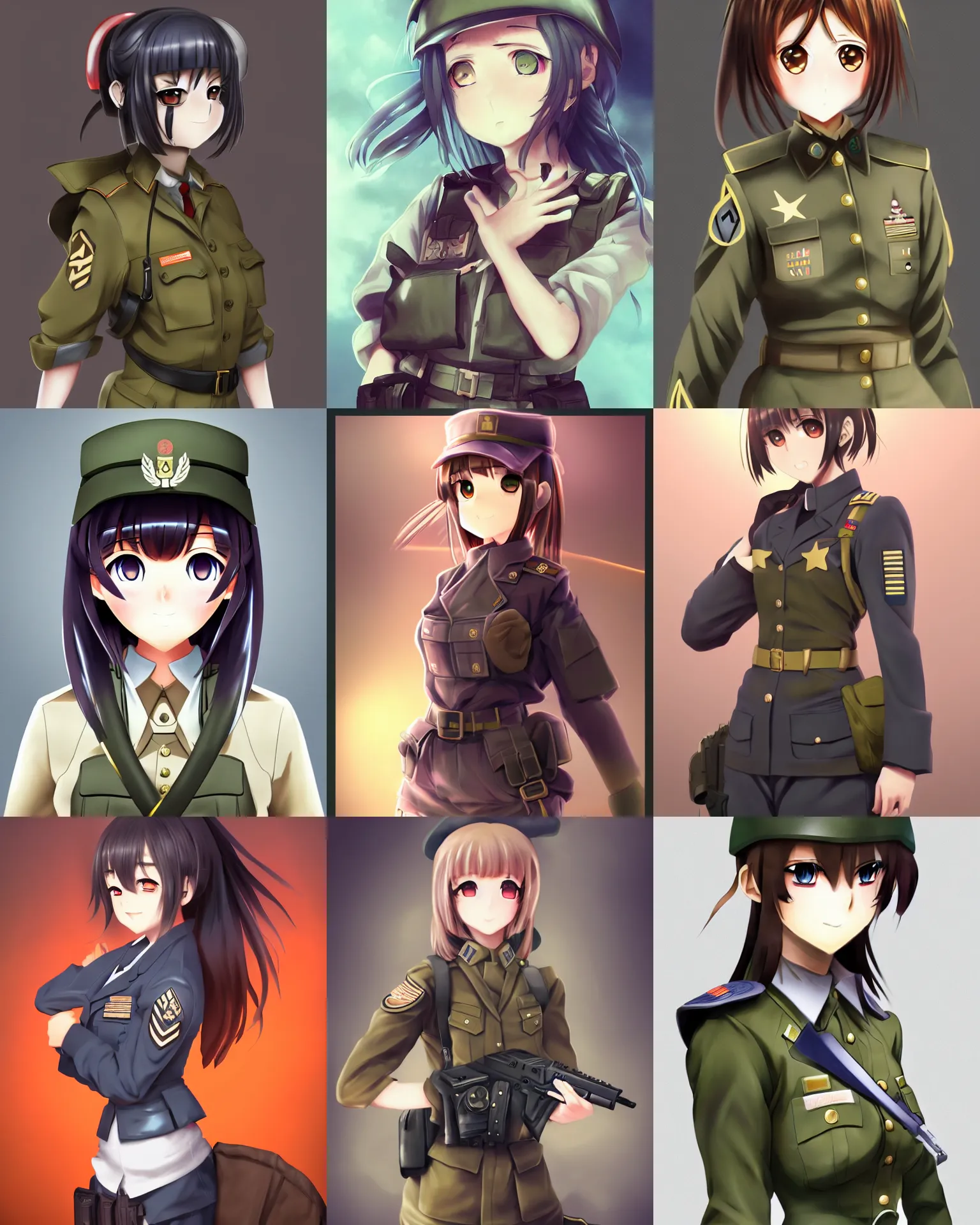 Anime Girl Military Uniform anime military girl HD wallpaper  Pxfuel