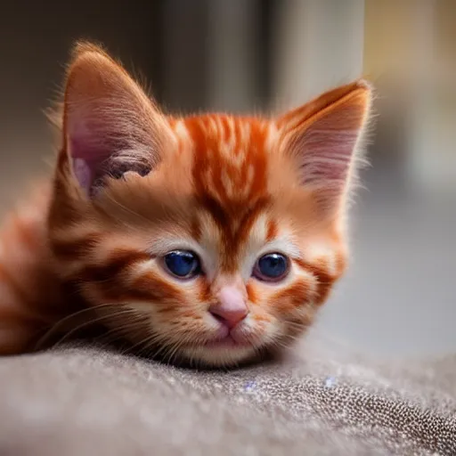 Prompt: A Close up photograph of a Cute ginger kitten, 8k, UltraHD