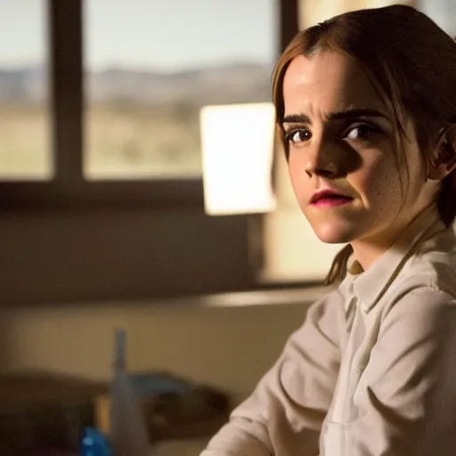 Prompt: A still of Emma Watson in Breaking Bad TV show