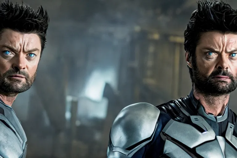 Image similar to film still of Karl Urban as wolverine in new X-men movie, 4k