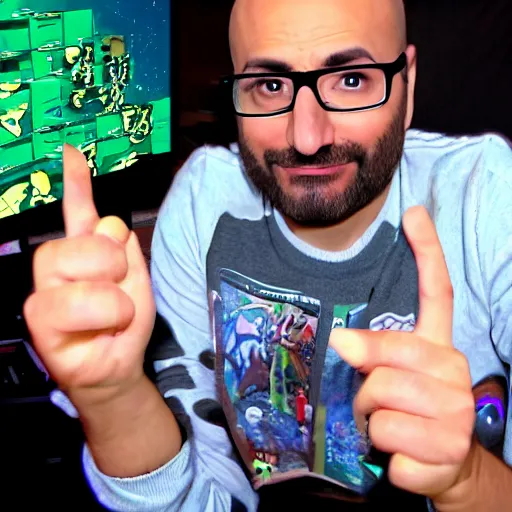 Image similar to vsauce doing a pro gamer move