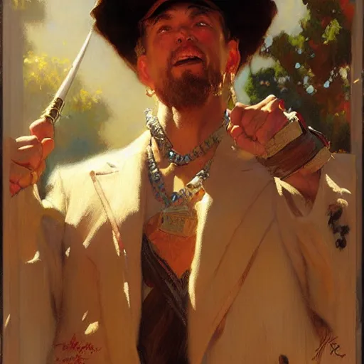 Prompt: 2 legit 2 quit, painting by gaston bussiere, craig mullins, j. c. leyendecker