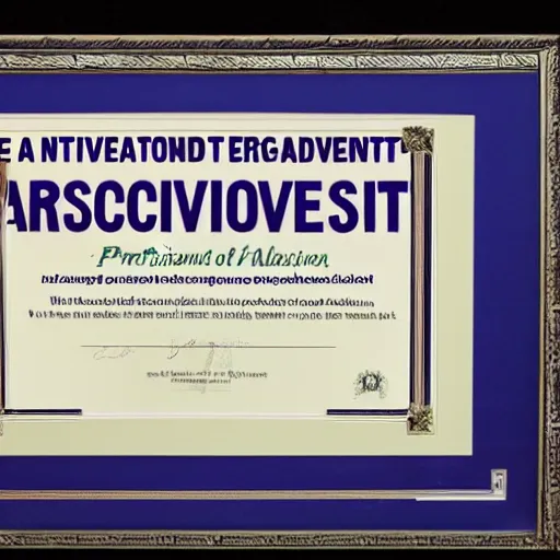 Prompt: a certificate of achievement which certifies that preston is better than a lesbian