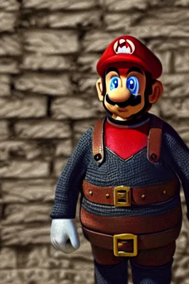 Image similar to “ very very intricate photorealistic photo of a realistic human version of super mario in an episode of game of thrones, photo is in focus with detailed atmospheric lighting, award - winning details ”