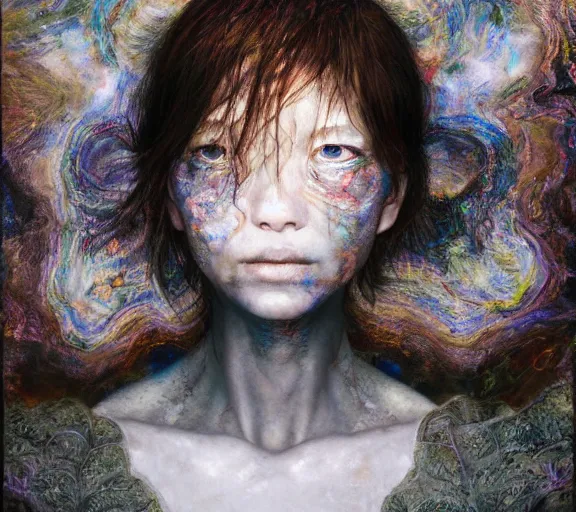 Image similar to monumental portrait soft light painted by yoshitaka amano, and erik jones, inspired by henrik uldalen, smooth texture, intricate oil painting, high detail illustration, sharp high detail, manga and anime 1 9 9 9