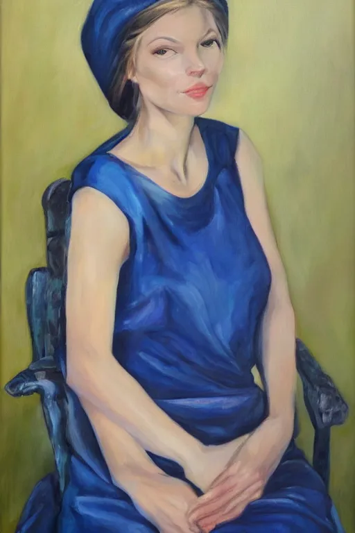 Image similar to a portrait of elsa jean ( sapphire nicole howell ), painting by elisabeth jerichau - baumann. painting, oil on canvas