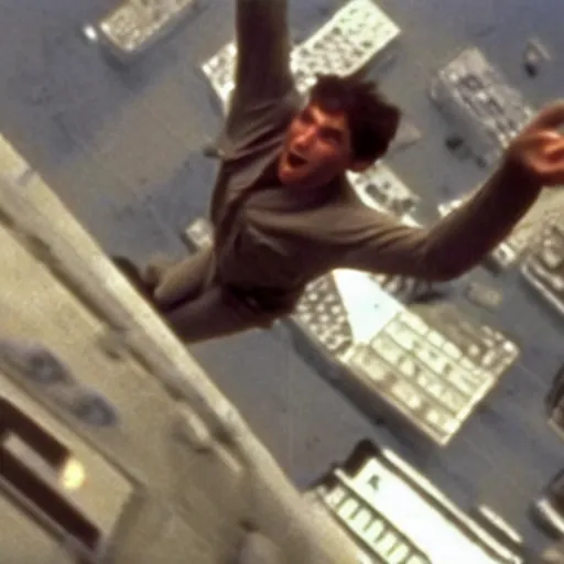 Image similar to of a enormous astronaut!! climbing!! up a building! ((like king kong)), still from the movie astronaut attack (2002)