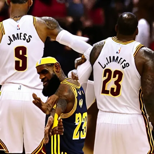 Image similar to coronation of king lebron james