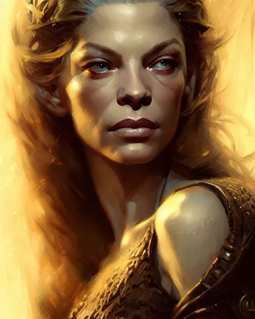 Image similar to gorgeous young lauren bacall, fantasy character portrait, ultra realistic, concept art, intricate details, highly detailed by greg rutkowski, gaston bussiere, craig mullins, simon bisley