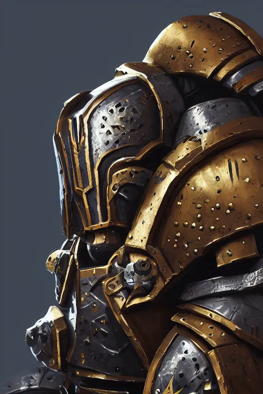 Image similar to armor portrait heros warhammer 4 0 k horus heresy fanart - the primarchs emperor by johannes helgeson animated with vfx concept artist & illustrator global illumination ray tracing hdr fanart arstation zbrush central hardmesh 8 k octane renderer comics stylized