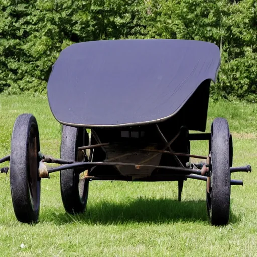 Prompt: amish buggy with huge wheels and suspension